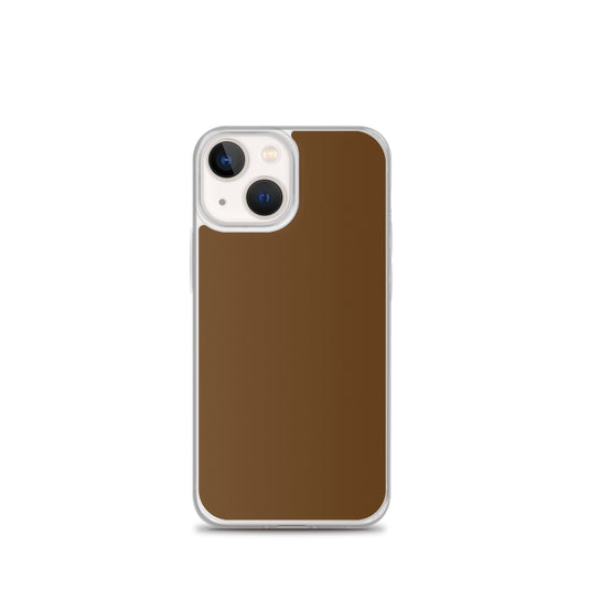 Plain Color Brown iPhone Case Clear Bump Resistant Flexible CREATIVETECH