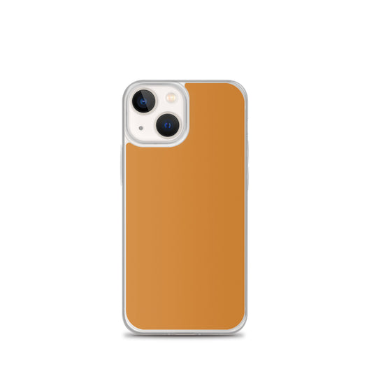 Plain Color Bronze Orange Brown iPhone Case Clear Bump Resistant Flexible CREATIVETECH