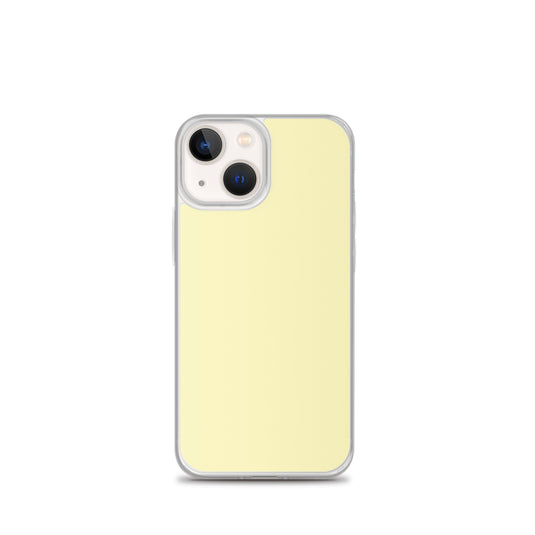 Plain Color Cumulus Yellow iPhone Case Clear Bump Resistant Flexible CREATIVETECH