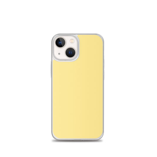 Plain Color Vis Vis Yellow iPhone Case Clear Bump Resistant CREATIVETECH