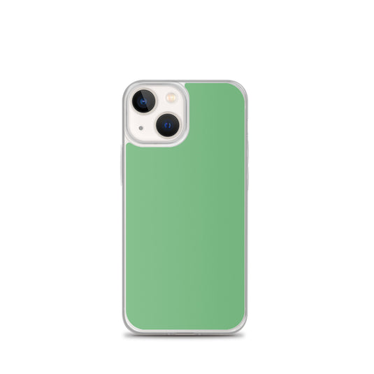Plain Color Bay Leaf Green iPhone Case Clear Bump Resistant CREATIVETECH