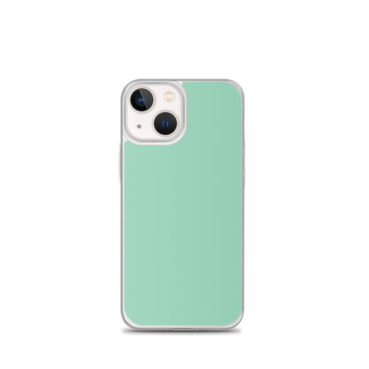 Plain Color Vista Blue Green iPhone Case Clear Bump Resistant CREATIVETECH
