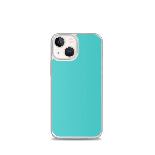 Plain Color Turquoise Blue iPhone Case Clear Bump Resistant CREATIVETECH