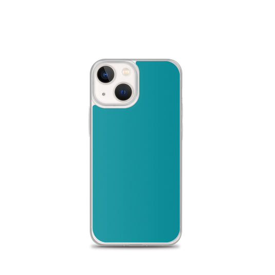 Plain Color Eastern Blue iPhone Case Clear Bump Resistant CREATIVETECH