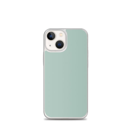 Plain Color Opal Green Blue iPhone Case Clear Bump Resistant CREATIVETECH