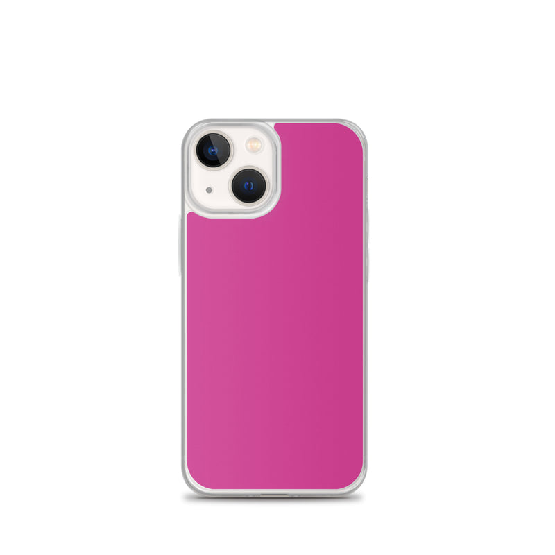 Load image into Gallery viewer, Deep Cerise Pink iPhone Clear Thin Case Plain Color CREATIVETECH
