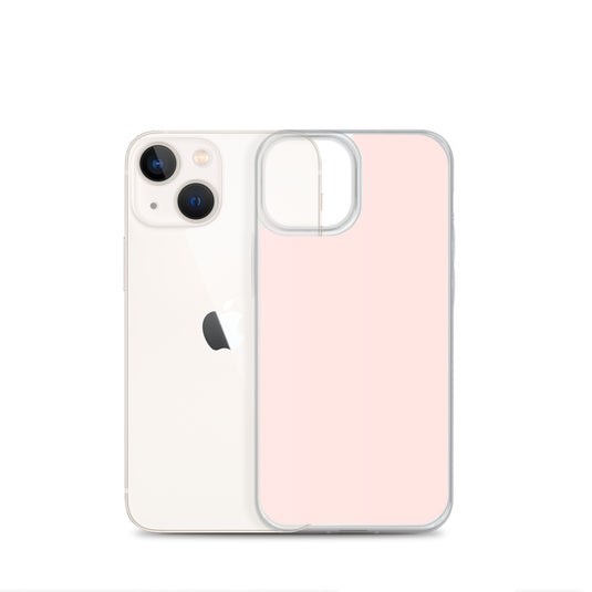 Plain Color Misty Rose Pink iPhone Case Clear Bump Resistant Flexible CREATIVETECH