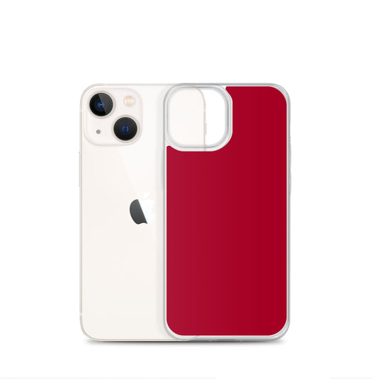 Plain Color Carmine Red iPhone Case Clear Bump Resistant Flexible CREATIVETECH