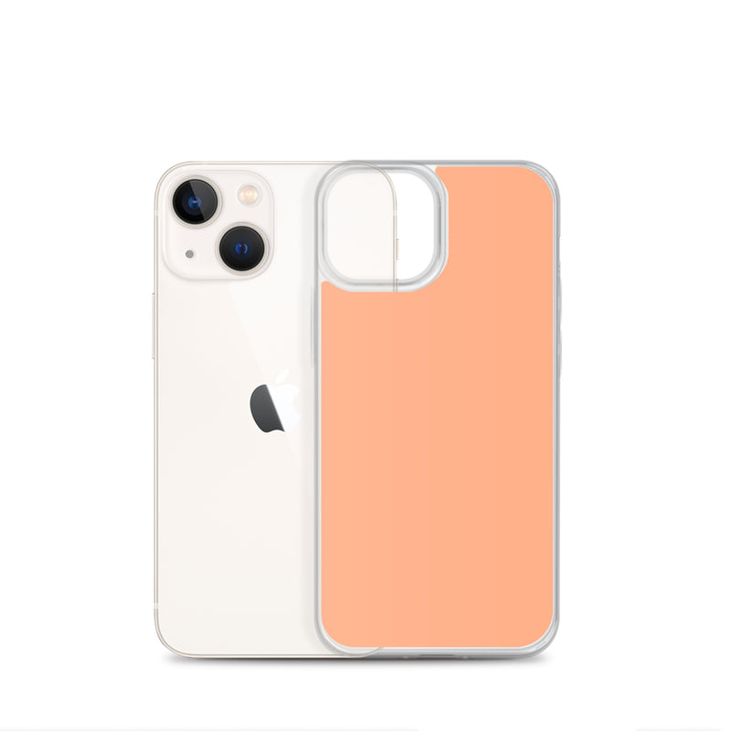 Load image into Gallery viewer, Plain Color Mandys Orange Pink iPhone Case Clear Bump Resistant Flexible CREATIVETECH