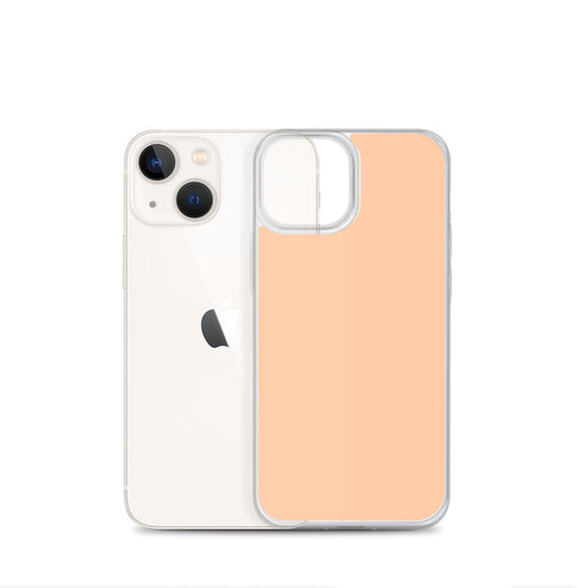 Plain Color Peach Orange iPhone Case Clear Bump Resistant Flexible CREATIVETECH