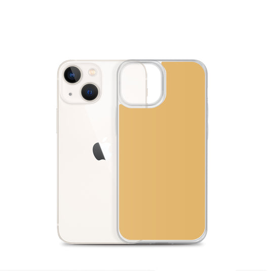 Plain Color Fawn Beige Brown iPhone Case Clear Bump Resistant Flexible CREATIVETECH