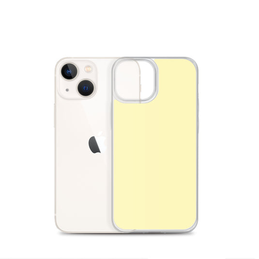 Plain Color Cumulus Yellow iPhone Case Clear Bump Resistant Flexible CREATIVETECH