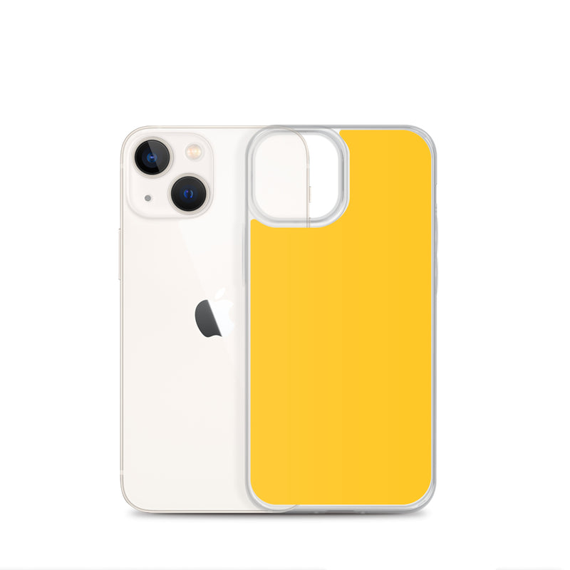 Load image into Gallery viewer, Plain Color Yellow iPhone Case Clear Bump Resistant CREATIVETECH