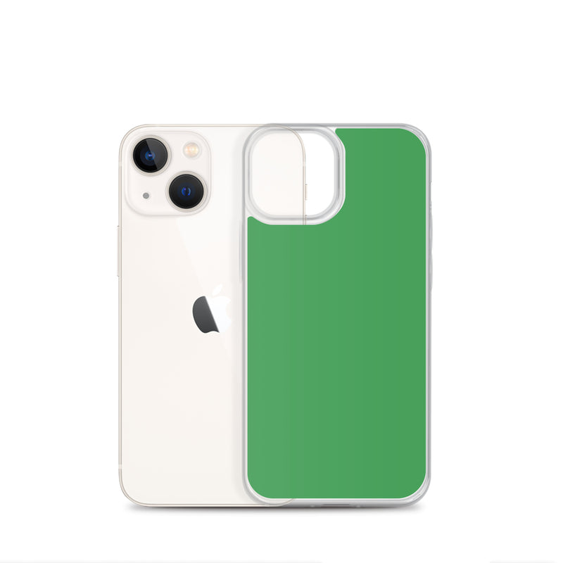 Load image into Gallery viewer, Plain Color Chateau Green iPhone Case Clear Bump Resistant CREATIVETECH