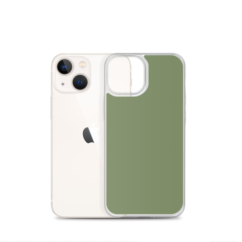 Load image into Gallery viewer, Plain Color Camouflage Green iPhone Case Clear Bump Resistant CREATIVETECH