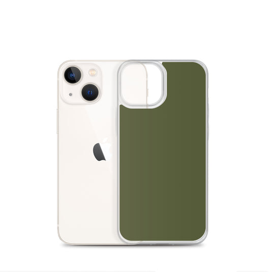 Plain Color Saratoga Green iPhone Case Clear Bump Resistant CREATIVETECH