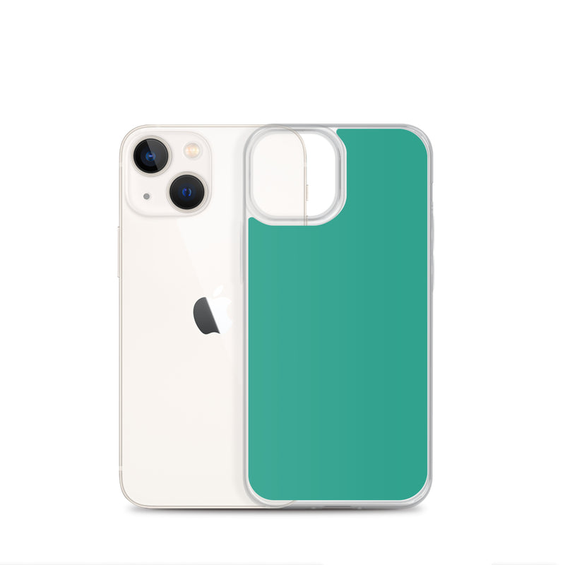 Load image into Gallery viewer, Plain Color Niagara Green iPhone Case Clear Bump Resistant CREATIVETECH