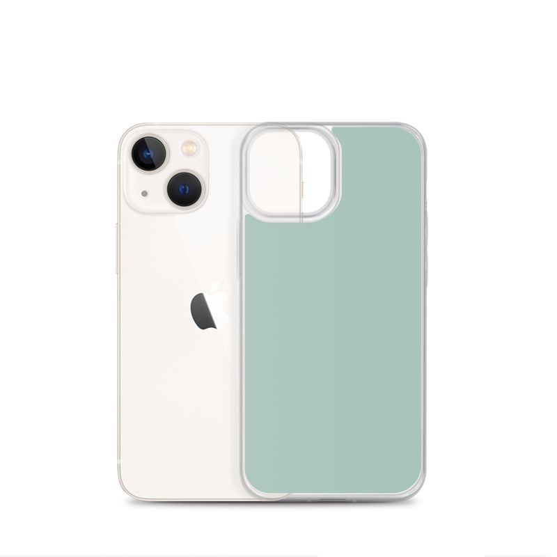 Load image into Gallery viewer, Plain Color Opal Green Blue iPhone Case Clear Bump Resistant CREATIVETECH