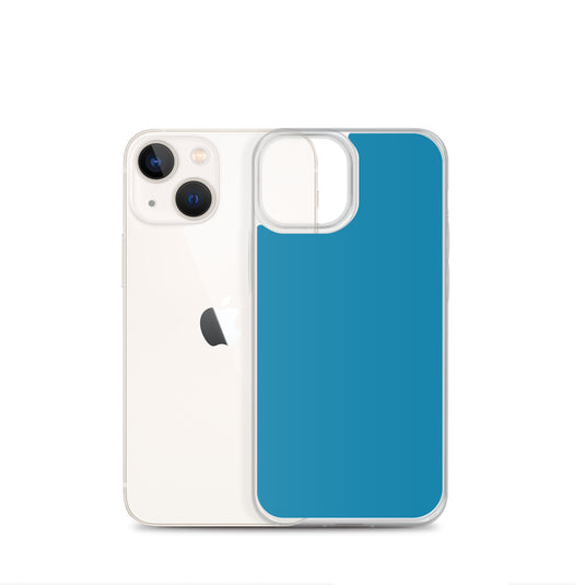 Plain Color Pelurous Blue iPhone Case Clear Bump Resistant CREATIVETECH