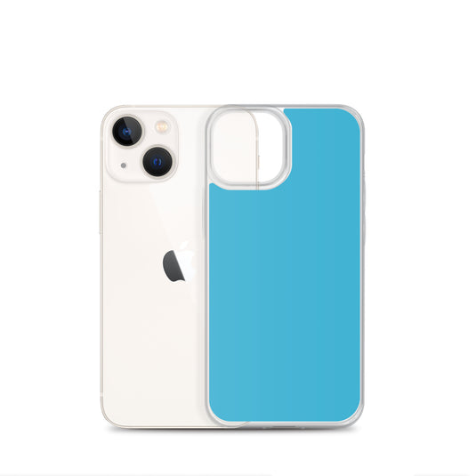 Plain Color Summer Sky Blue iPhone Case Clear Bump Resistant CREATIVETECH