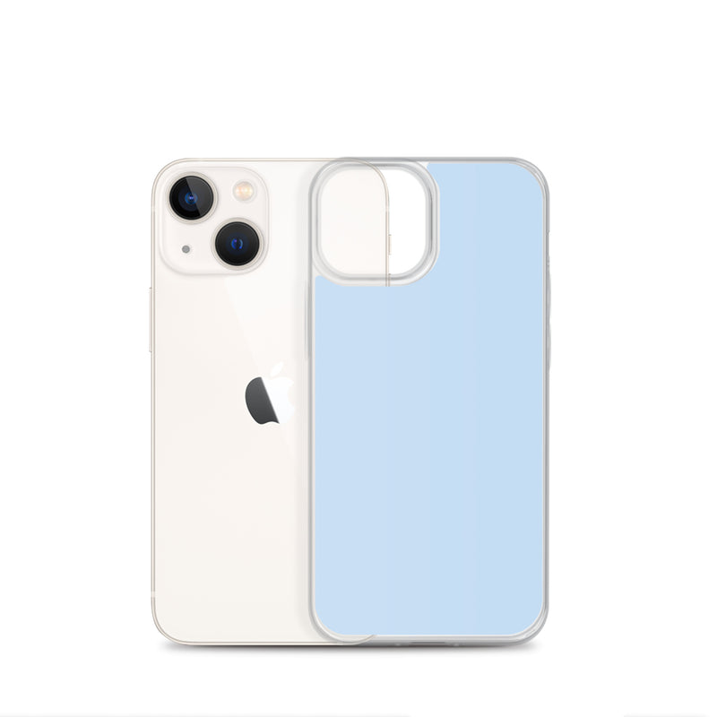 Load image into Gallery viewer, Plain Color Pattens Blue iPhone Case Clear Bump Resistant CREATIVETECH
