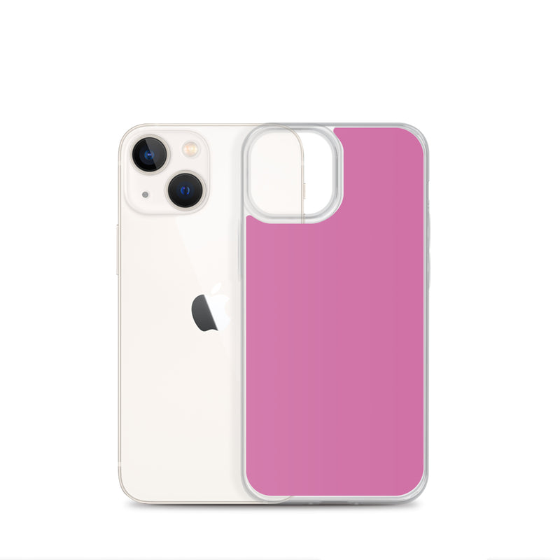 Load image into Gallery viewer, Hopbush Pink iPhone Clear Thin Case Plain Color CREATIVETECH