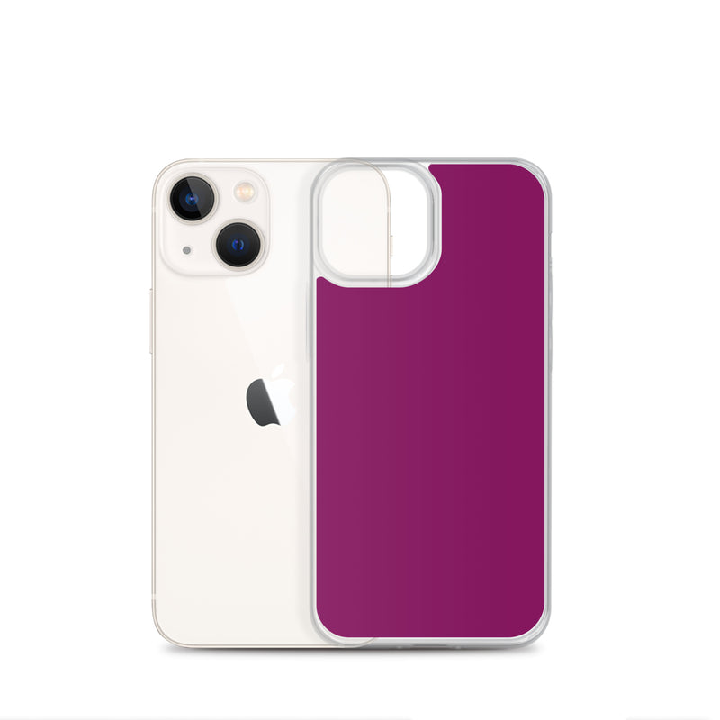 Load image into Gallery viewer, Eggplant Purple iPhone Clear Thin Case Plain Color CREATIVETECH