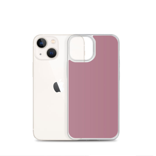 Tapestry Deep Ash Pink iPhone Clear Thin Case Plain Color CREATIVETECH