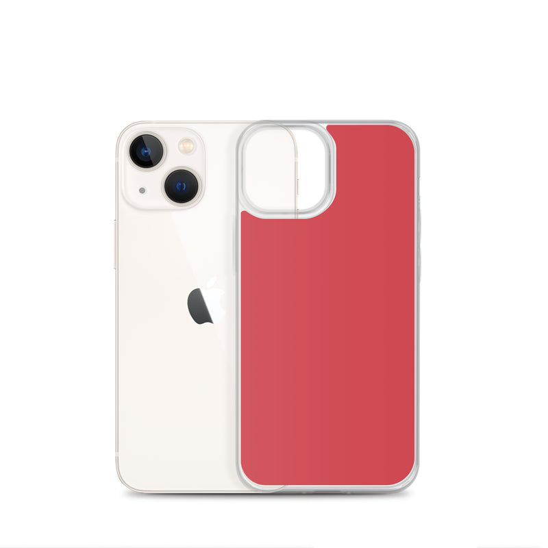 Load image into Gallery viewer, Light Mandy Red iPhone Clear Thin Case Plain Color CREATIVETECH