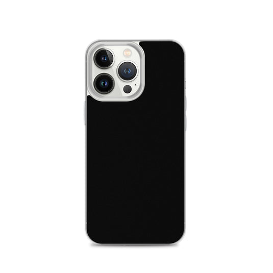 Plain Color Black iPhone Case Clear Bump Resistant Flexible CREATIVETECH