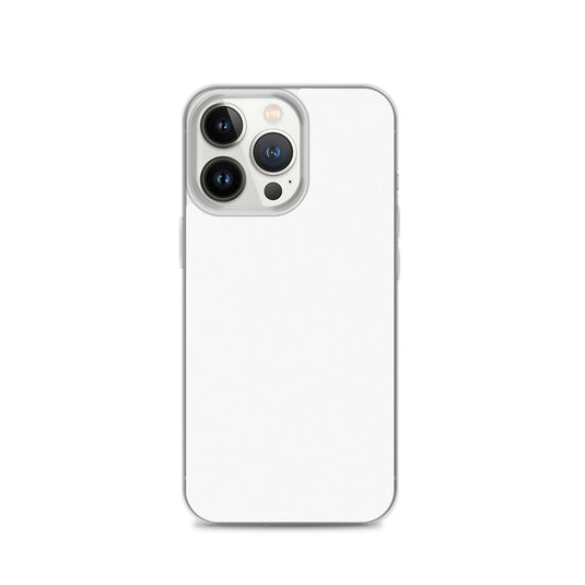 Plain Color White iPhone Case Clear Bump Resistant Flexible CREATIVETECH