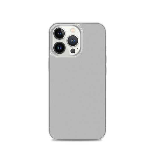 Plain Color Silver Grey iPhone Case Clear Bump Resistant Flexible CREATIVETECH