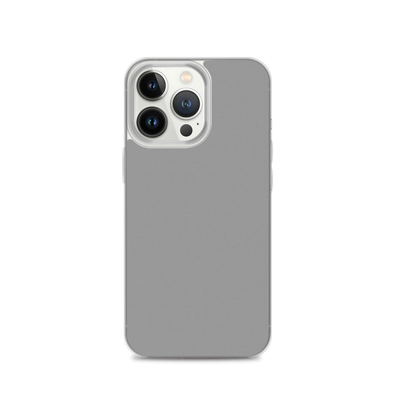 Load image into Gallery viewer, Plain Color Nobel Grey iPhone Case Clear Bump Resistant Flexible CREATIVETECH
