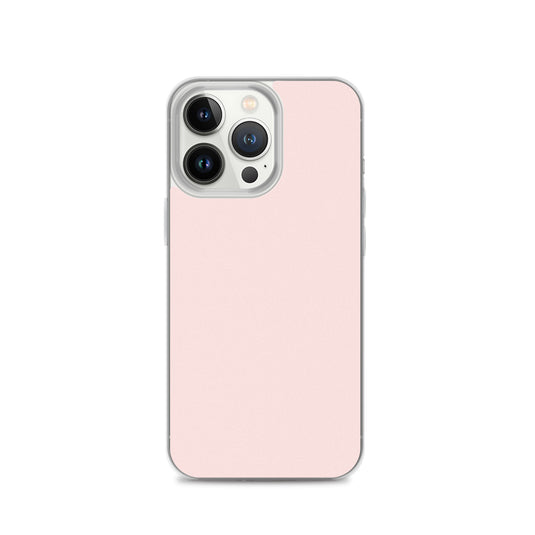 Plain Color Misty Rose Pink iPhone Case Clear Bump Resistant Flexible CREATIVETECH