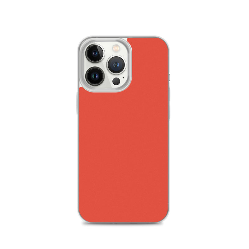 Load image into Gallery viewer, Plain Color Orange Red iPhone Case Clear Bump Resistant Flexible CREATIVETECH