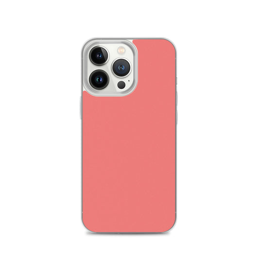 Plain Color Salmon Pink iPhone Case Clear Bump Resistant Flexible CREATIVETECH