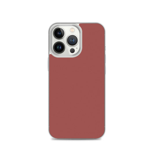 Plain Color Roof Terracotta Red iPhone Case Clear Bump Resistant Flexible CREATIVETECH