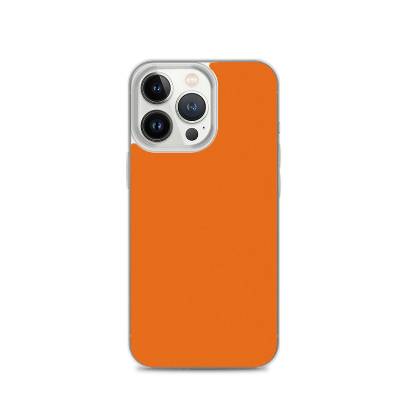 Load image into Gallery viewer, Plain Color Mango Orange iPhone Case Clear Bump Resistant Flexible CREATIVETECH