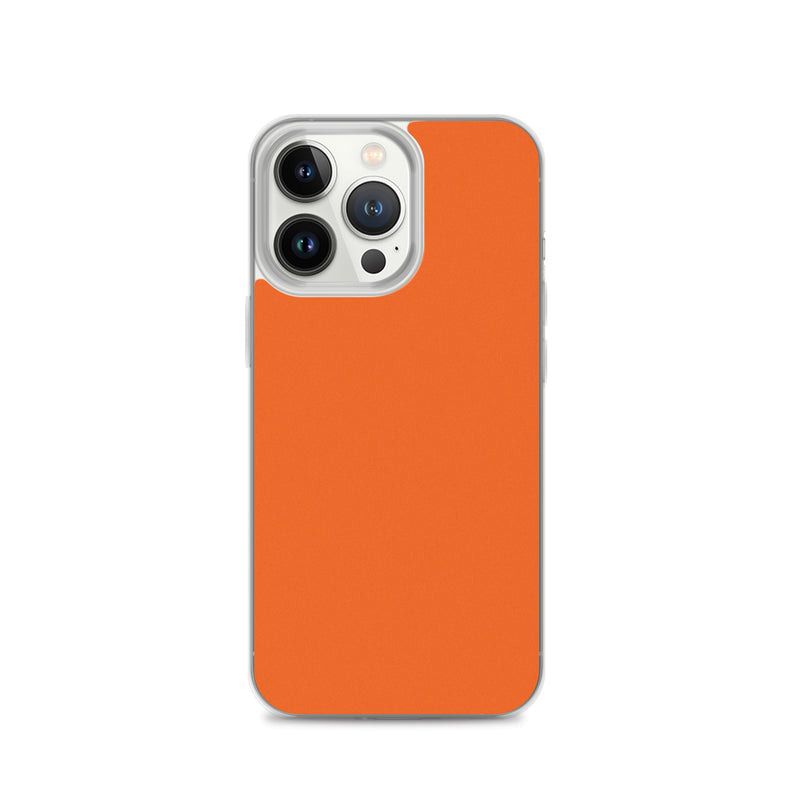Load image into Gallery viewer, Plain Color Orange iPhone Case Clear Bump Resistant Flexible CREATIVETECH