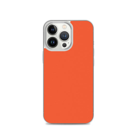Plain Color Outrageous Orange iPhone Case Clear Bump Resistant Flexible CREATIVETECH