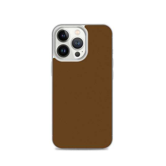 Plain Color Brown iPhone Case Clear Bump Resistant Flexible CREATIVETECH