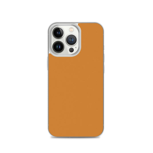 Plain Color Bronze Orange Brown iPhone Case Clear Bump Resistant Flexible CREATIVETECH