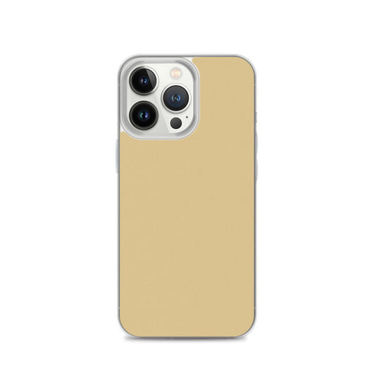 Plain Color New Orleans Beige Brown iPhone Case Clear Bump Resistant Flexible CREATIVETECH