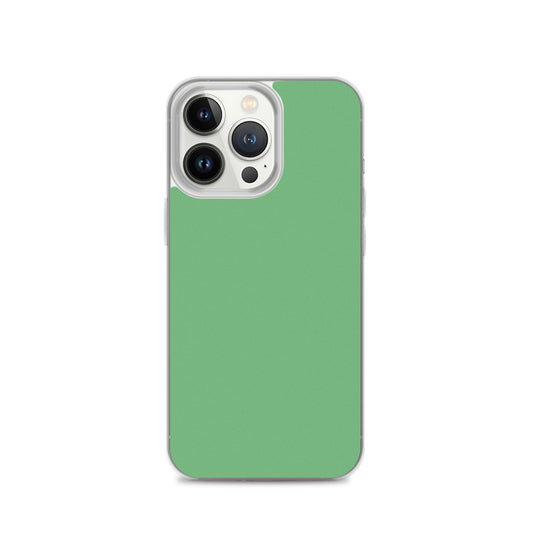 Plain Color Bay Leaf Green iPhone Case Clear Bump Resistant CREATIVETECH