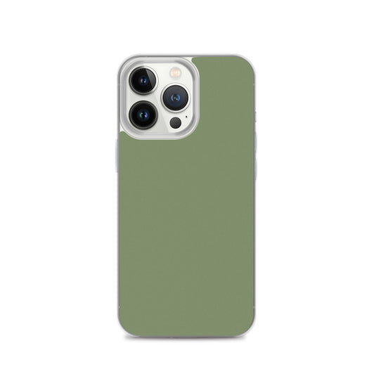 Plain Color Camouflage Green iPhone Case Clear Bump Resistant CREATIVETECH