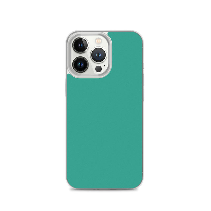 Load image into Gallery viewer, Plain Color Niagara Green iPhone Case Clear Bump Resistant CREATIVETECH