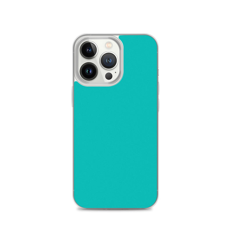 Load image into Gallery viewer, Plain Color Iris Blue iPhone Case Clear Bump Resistant CREATIVETECH