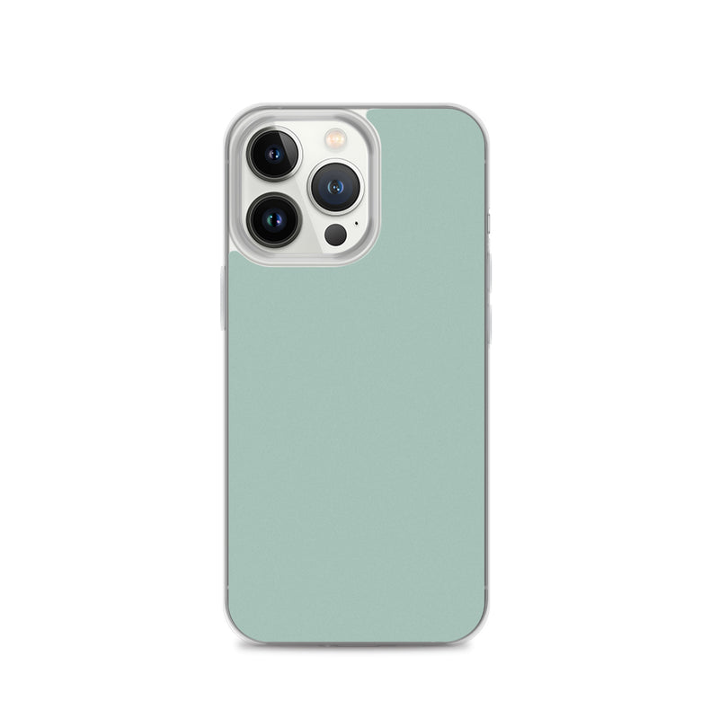 Load image into Gallery viewer, Plain Color Opal Green Blue iPhone Case Clear Bump Resistant CREATIVETECH