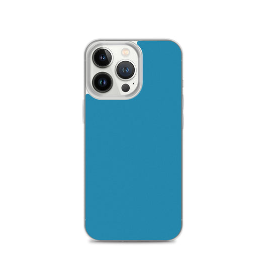 Plain Color Pelurous Blue iPhone Case Clear Bump Resistant CREATIVETECH