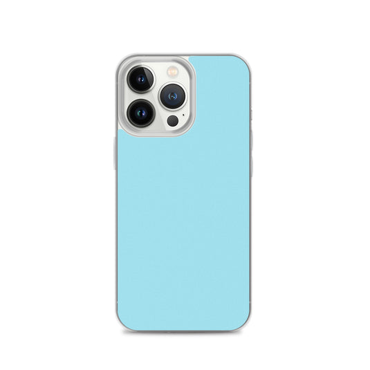 Plain Color Blizzard Blue iPhone Case Clear Bump Resistant CREATIVETECH